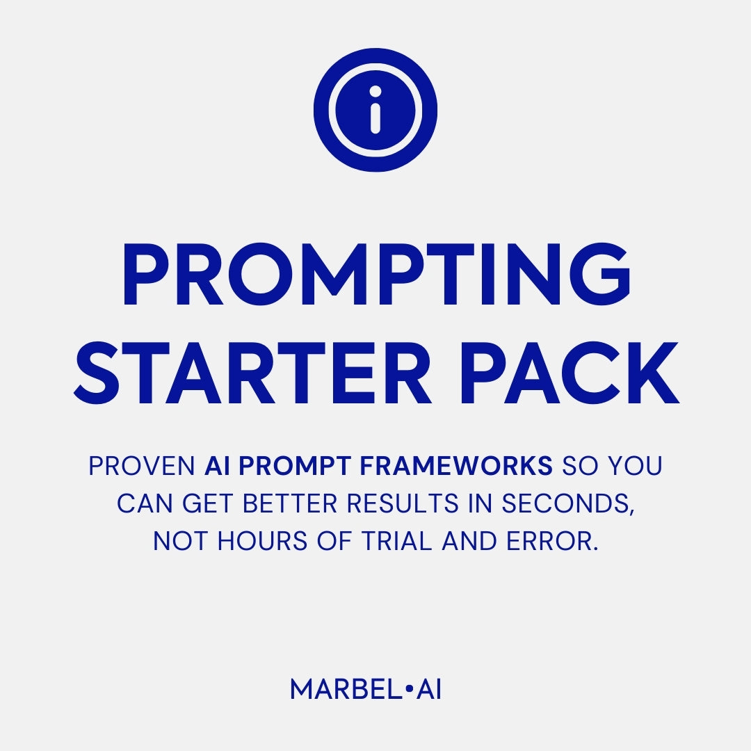 Prompting Starter Pack - plug-and-play AI prompts that actually work.