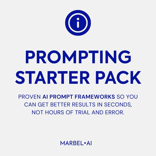 Prompting Starter Pack - plug-and-play AI prompts that actually work.